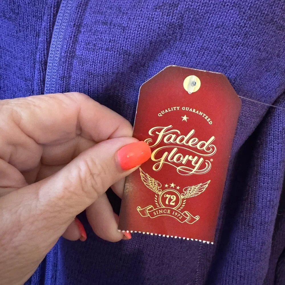 NWT Women's Purple Sweater Jacket  SMALL   #3 - Picture 9 of 11